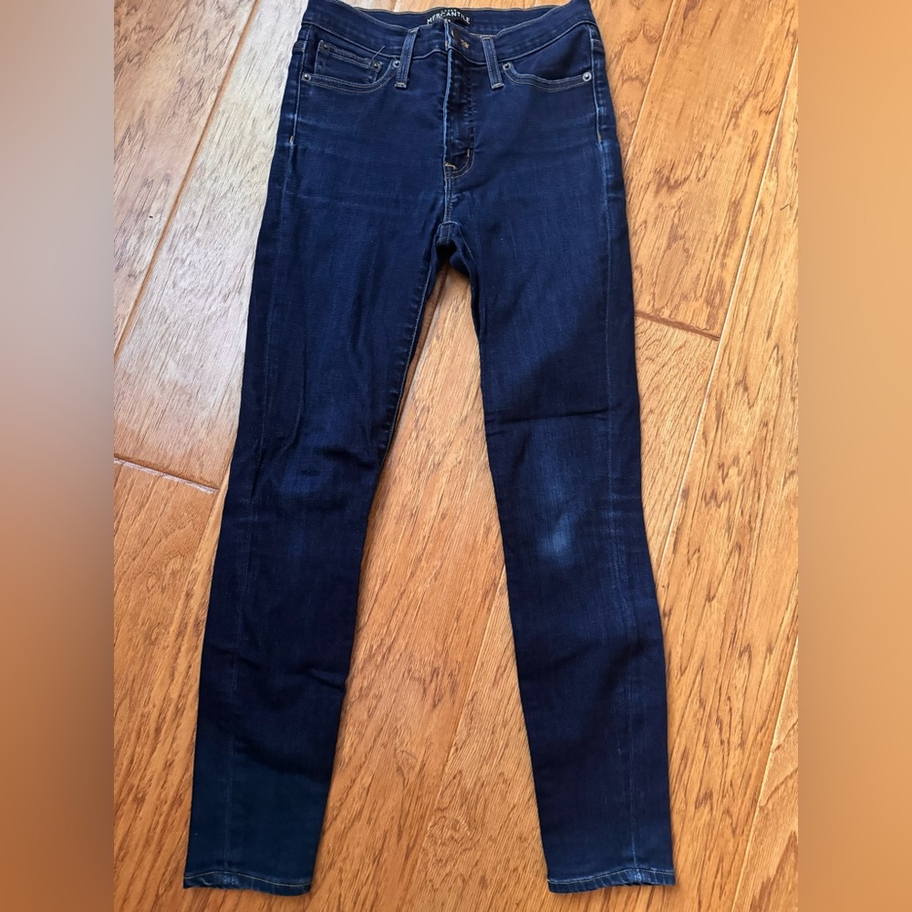 J. Crew Mercantile Skinny Jeans Women's Size 25 Dark Wash Denim Stretch